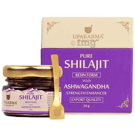 Upakarma Ayurveda Pure Shilajit Resin Form With Ashwagandha Buy Jar Of