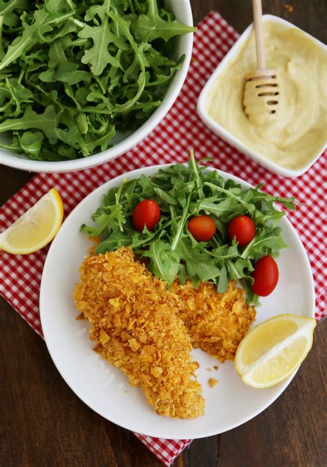 Crispy Honey Dijon Baked Chicken Tenders The Comfort Of Cooking