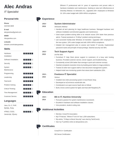 Technical Resume: 30+ Examples, Templates and Writing Tips