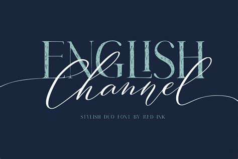 English Channel. Stylish Duo Font By Red Ink | TheHungryJPEG