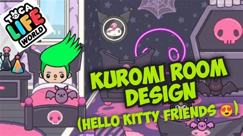 Toca World Kuromi Room Design 🦇👻💀hello Kitty Friends 😍 Toca Boca