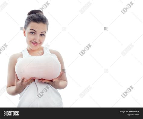 Young Woman Shows Her Image And Photo Free Trial Bigstock