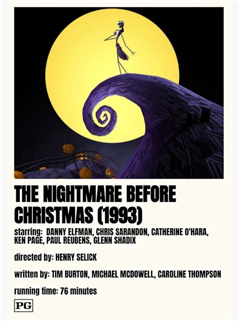 The Nightmare Before Christmas Movie Poster