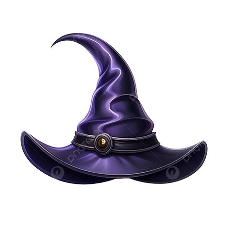 Witches Hat, Accessory For Halloween Masquerade, Isolated On White Cartoon Illustration, Witch ...