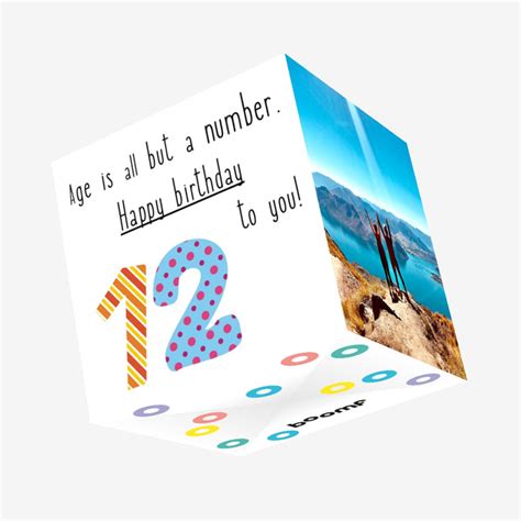 Happy 12th Birthday To You Confetti Exploding Greetings Card Boomf