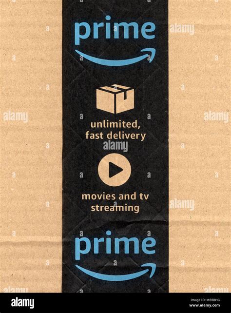 Seattle Usa Circa December 2017 Amazon Prime Label On A Parcel