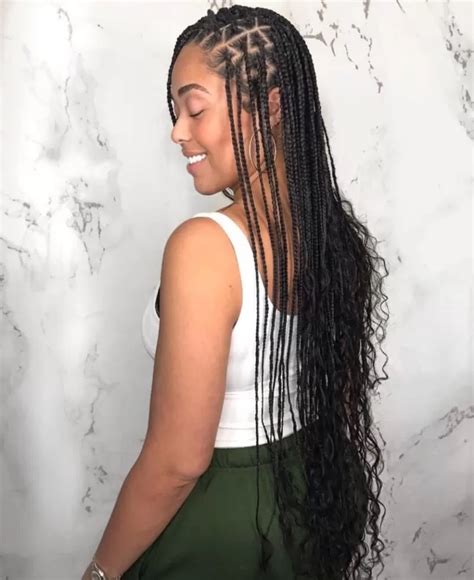 50 Best Box Braids With Curls Hairstyles Hairstyle Secrets