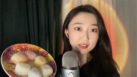 Asmr Colorful Mochi🍡soft Sticky Eating Soundswhispers｜彩色麻薯团子 糯糯的咀嚼音 食音口腔音｜おもちを食べる Youtube