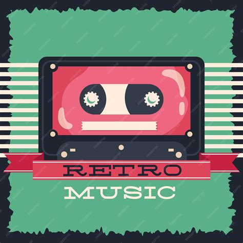 Premium Vector Music Retro Style With Cassette Vector Illustration Design