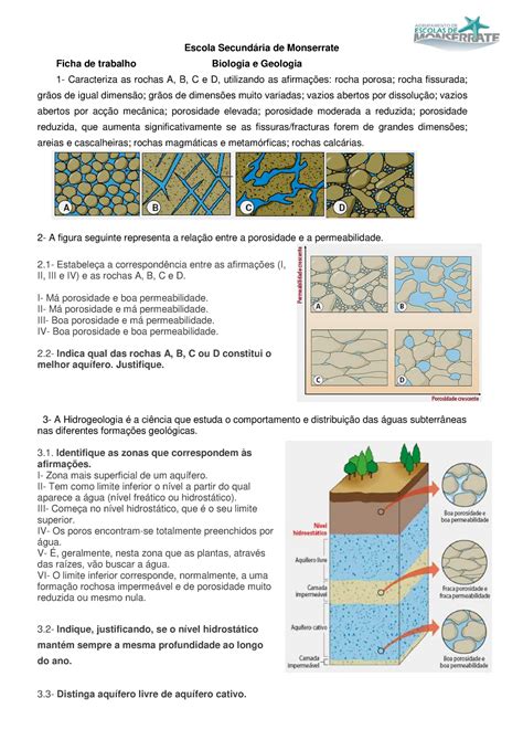 Ft Recursos Aqu Feros Escola Secund Ria De Monserrate Ficha De