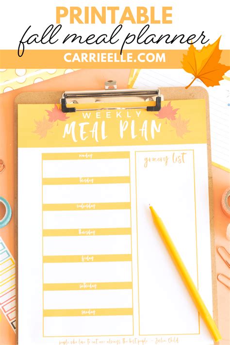 Menu Planning Template Meal Planning Tool Weekly Menu Planning Meal