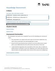 Cl ClientRelationships AE Kn 1of3 LMS Docx Knowledge Assessment