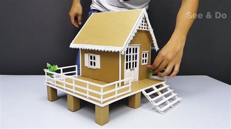 Cardboard House 9 DIY Miniature House See And Do YouTube