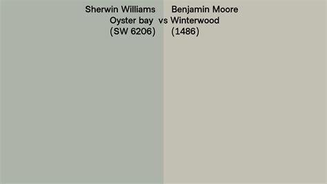 Sherwin Williams Oyster Bay Sw 6206 Vs Benjamin Moore Winterwood 1486 Side By Side Comparison