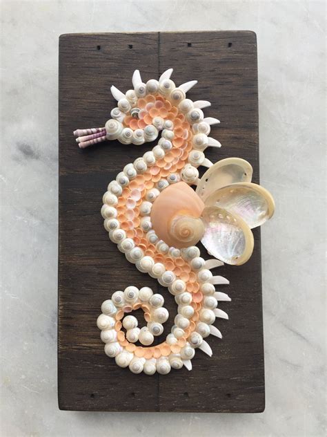 Seashell Seahorse Wall Box Seashell Crafts Shell Crafts Diy Shell