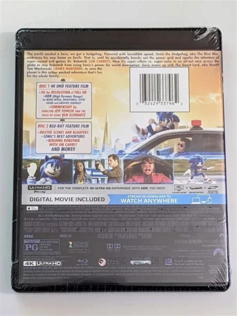 Sonic The Hedgehog K Uhd Blu Ray Digital Brand New Sealed