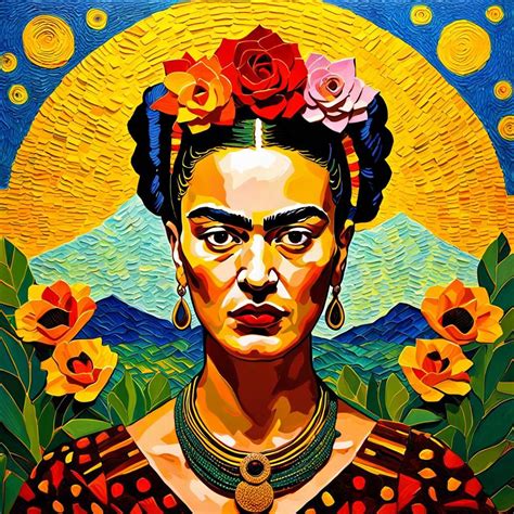 Expressionist Painting Of Frida Kahlo Ai Generated Artwork