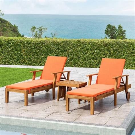 Noble House Perla Teak Brown Piece Wood Patio Conversation Seating