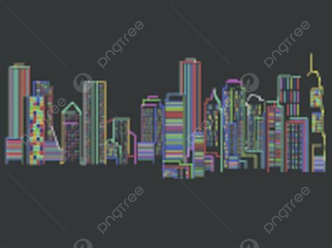 Cityscape Over Black Art Yellow Skyscraper Vector Art Yellow