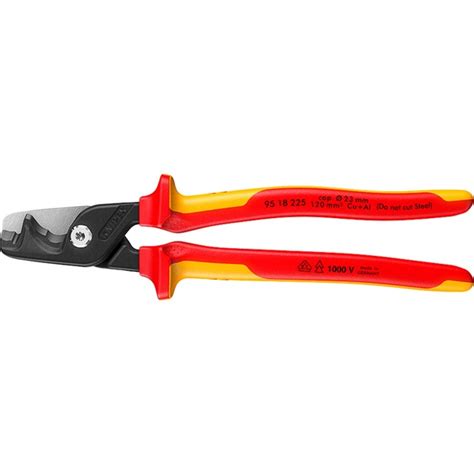 KNIPEX StepCut XL Kabelschere 95 18 225 VDE Schneid Zange Rot Gelb