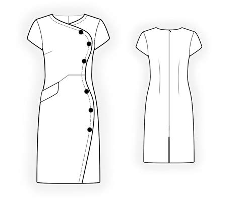 Dress With Decorative Closure Womens Sewing Patterns Sewing Dresses