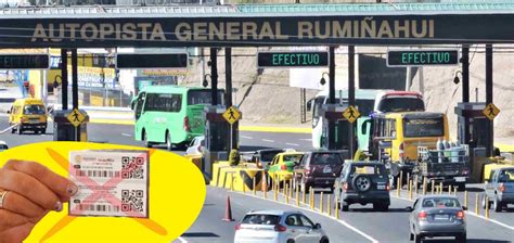 Cómo pagar el peaje de la Autopista General Rumiñahui sin TAG