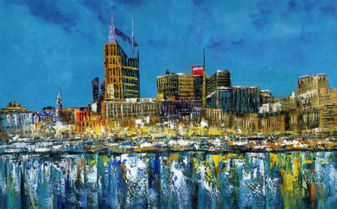 Music City Blue Painting By Douglas Parr Fine Art America