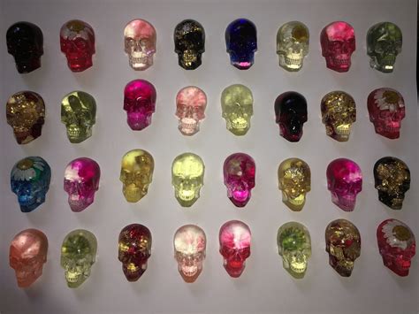 Resin Skulls Custom Art Custom Resin Skull Cute Skull Etsy Uk