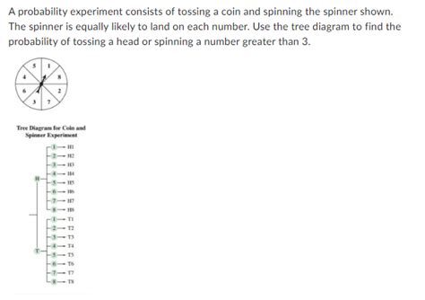 Solved A Probability Experiment Consists Of Tossing A Coin Chegg