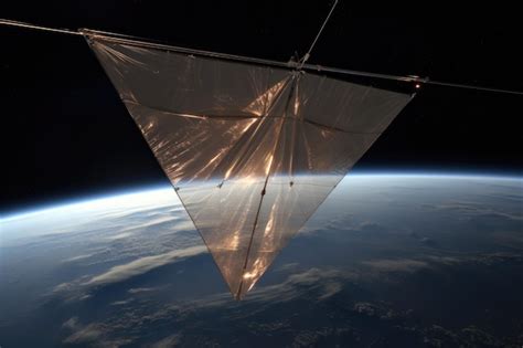 Premium AI Image Experimenting With Solar Sail Deployment Systems