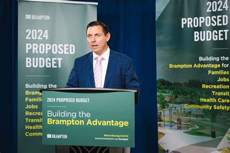 City Of Brampton Mayor Patrick Brown Unveils Proposed 2024 Budget