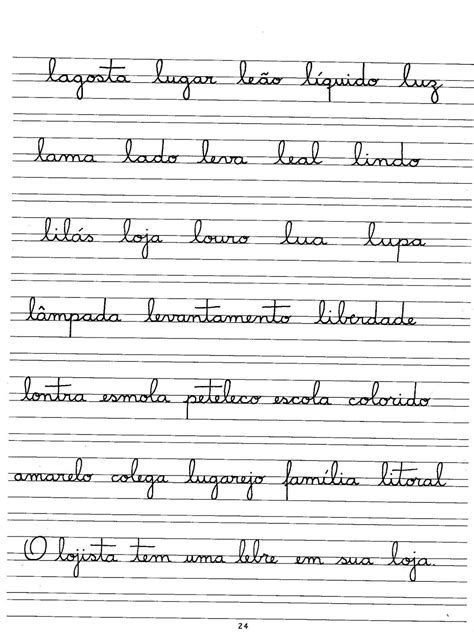 Atividade De Alfabetização Com Letra Cursiva Para Imprimir