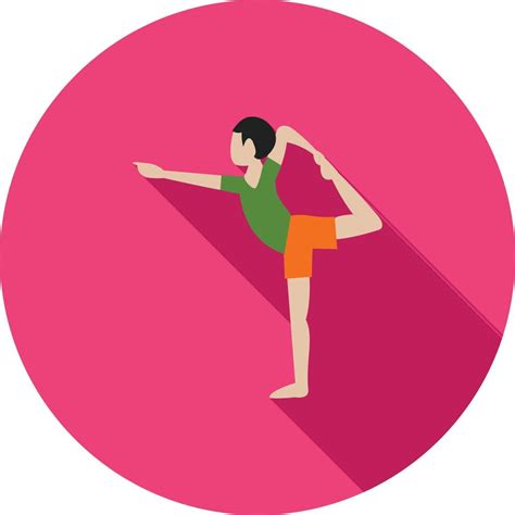 Pose De Yoga Ii Icono De Sombra Larga Plana 11232613 Vector En Vecteezy