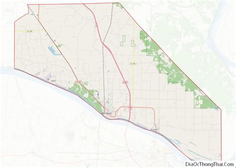 Map of Massac County, Illinois - Thong Thai Real