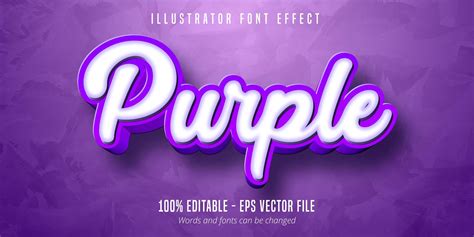 3d Purple Editable Text Effect 1059923 Vector Art At Vecteezy