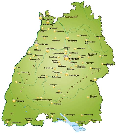 Bersichtskarte Vom Schwarzwald Mit Vielen Informationen