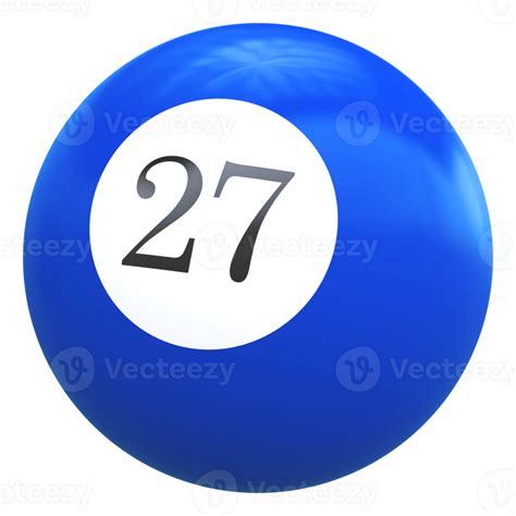 27 Número 3d Pelota Azul 36307254 Png