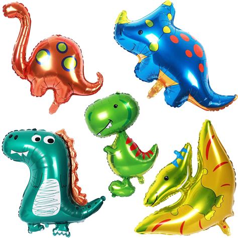 Buy Dinosaur Balloons 3d Giant Dinosaur Foil Balloon Inflatable With Helium Air 5 Pack