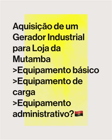 Julio Zenze Lopes No Linkedin Aquisição De Um Gerador Industrial Para