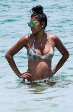 Pregnant Eniko Parrish In Bikini On The Beach In Palm Beach