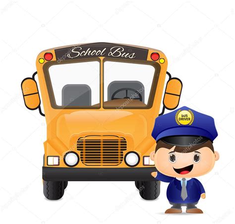 School bus and bus driver illustration Stock Vector Image by ©nopember3079 #76015497