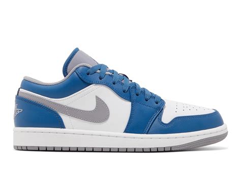 Nike Air Jordan 1 Low True Blue 553558 412 Sneaker Baker