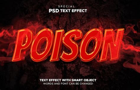 Premium Psd Editable 3d Style Logo Mockup Poison Text Effect