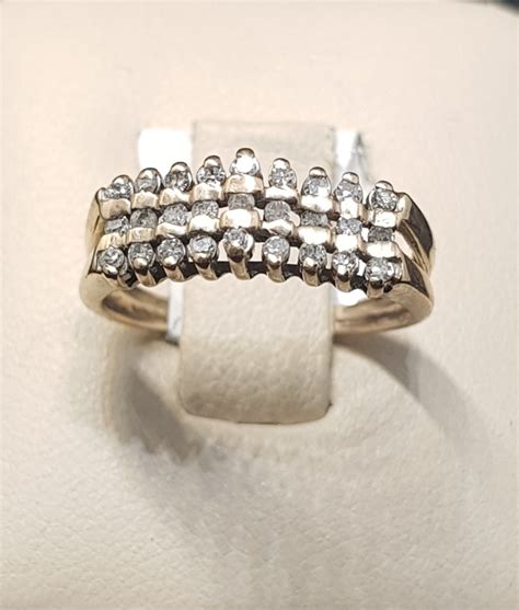 Anillo De Oro 10kt Con Diamantes Franky S Efectivo