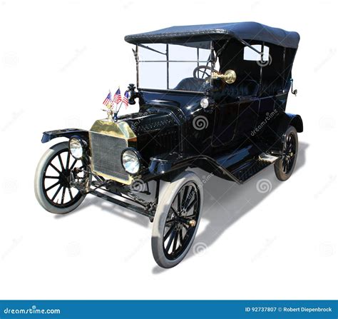 Antique Model-T Automobile- Isolated Stock Image - Image of single ...