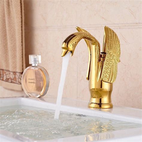 The Verona Gold Swan Faucet Fontana Showers