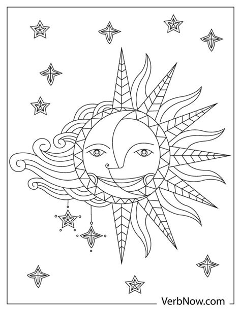 Free Printable Sun And Moon Coloring Pages