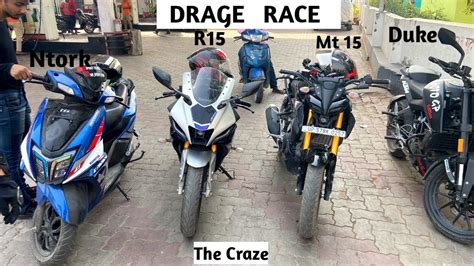 DRAGE RACE YAMAHA MT15 BS6 VS DUKE R15 Duke Ntork LONG