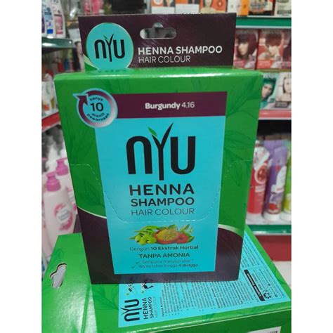 Jual Nyu Henna Shampoo Pewarna Sachet X Ml Box Shopee Indonesia