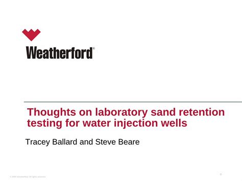 Pdf Thoughts On Laboratory Sand Retention Testing For Water Injection